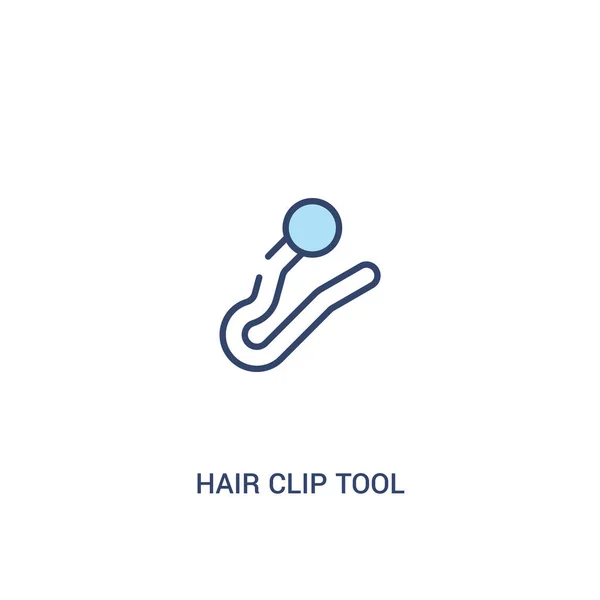 Concepto de herramienta clip de pelo 2 icono de color. línea simple elemento illus — Archivo Imágenes Vectoriales