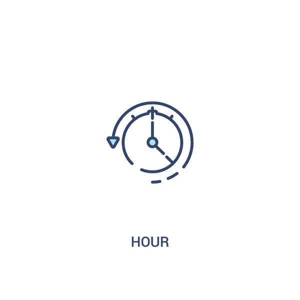 Concepto de hora 2 icono de color. ilustración simple elemento de línea. o — Vector de stock