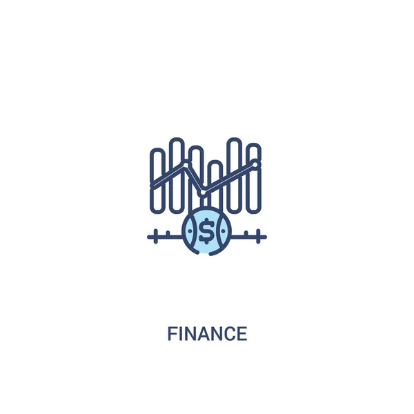 Pénzügyi koncepció 2 színes ikon. egyszerű vonalelem-illusztráció — Stock Vector