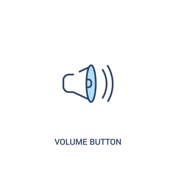 Concepto de botón de volumen 2 icono de color. línea simple elemento illust — Vector de stock