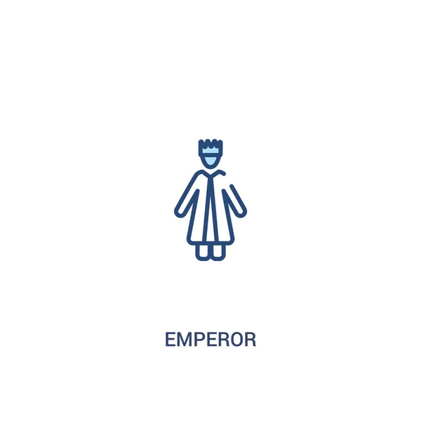 Imperatore concetto 2 icona colorata. illustrazione semplice degli elementi di linea — Vettoriale Stock