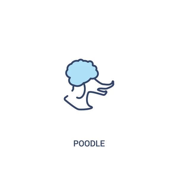 Pudel Concept 2 färgad ikon. enkel illustration av linjeelement. — Stock vektor