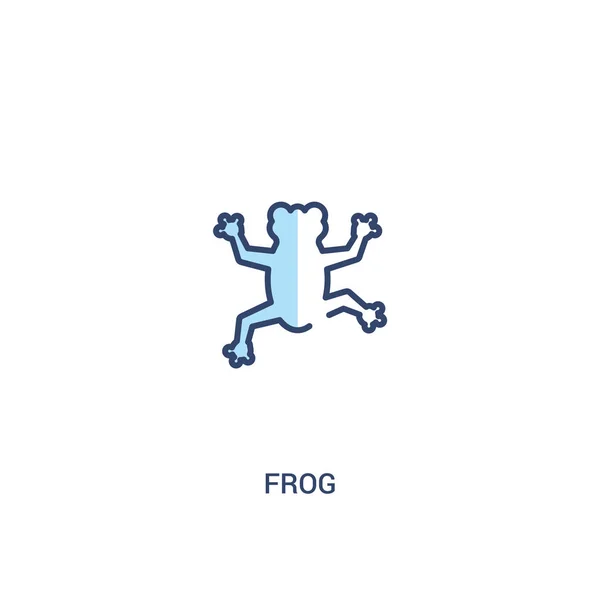Concepto de rana 2 icono de color. ilustración simple elemento de línea. o — Archivo Imágenes Vectoriales