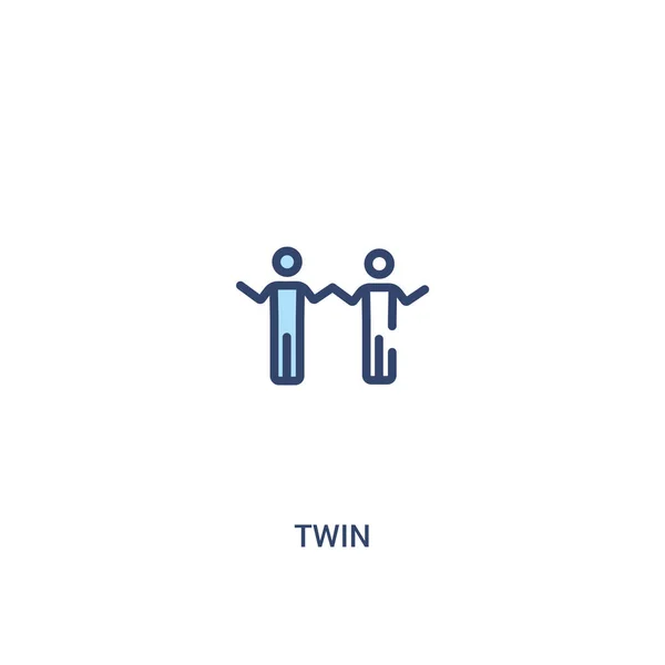 Twin Concept 2 färgad ikon. enkelt linjeelement illustration. O — Stock vektor