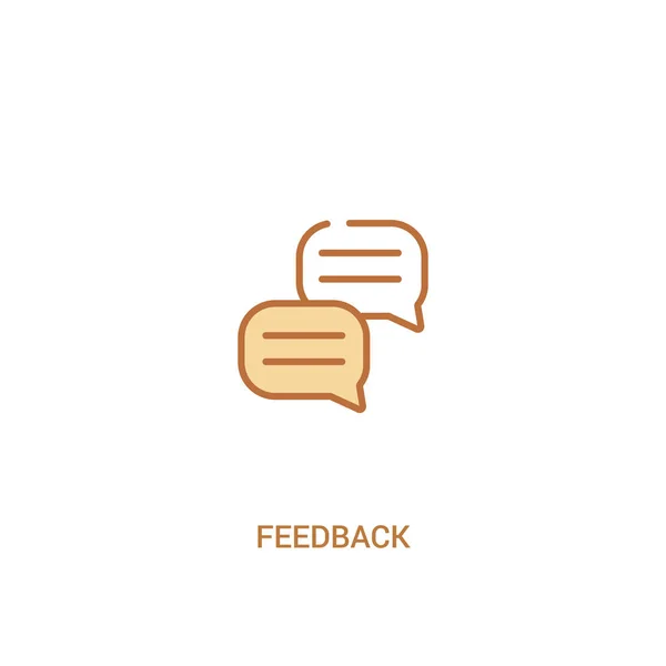 Conceito de feedback 2 ícone colorido. linha simples elemento ilustratio —  Vetores de Stock