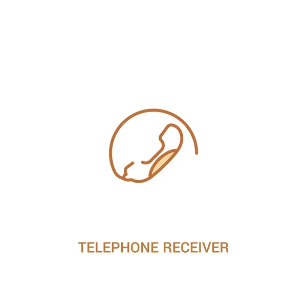 Telefoon ontvanger concept 2 gekleurd icoon. eenvoudig lijn element i — Stockvector
