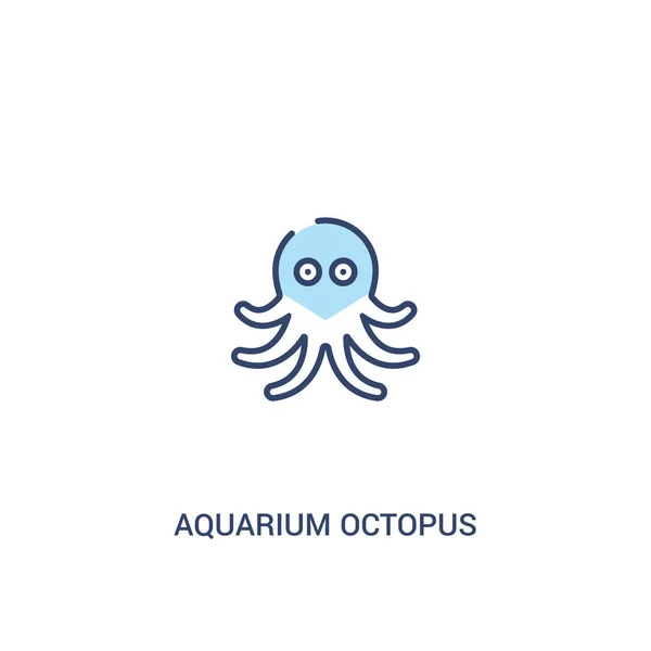 Aquarium octopus concept 2 colored icon. простой элемент строки ill — стоковый вектор