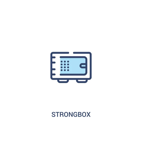 强盒概念 2 彩色图标。简单线元素插图 — 图库矢量图片
