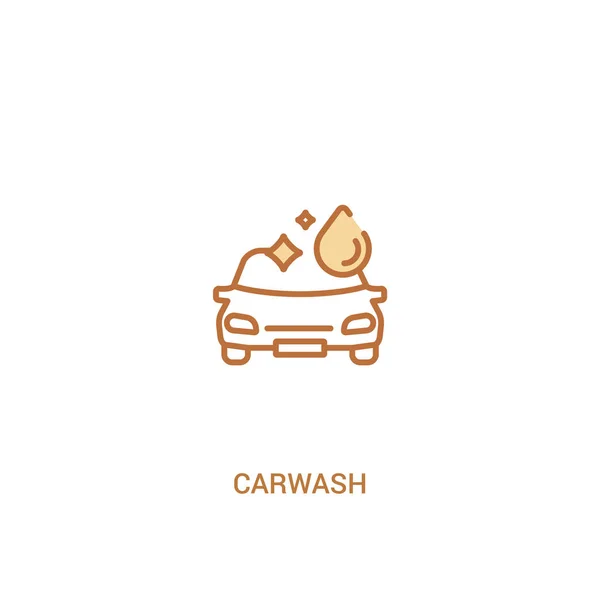 Carwash-Konzept 2 farbiges Symbol. einfache Linienelement-Illustration — Stockvektor