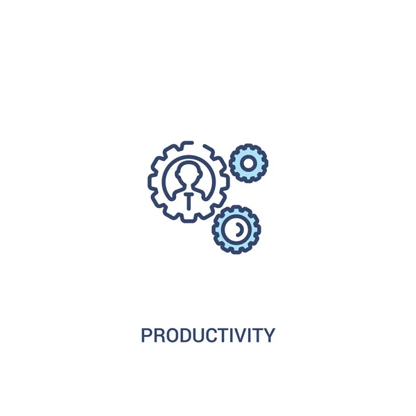 Productiviteits concept 2 gekleurd pictogram. eenvoudig lijn element illustr — Stockvector