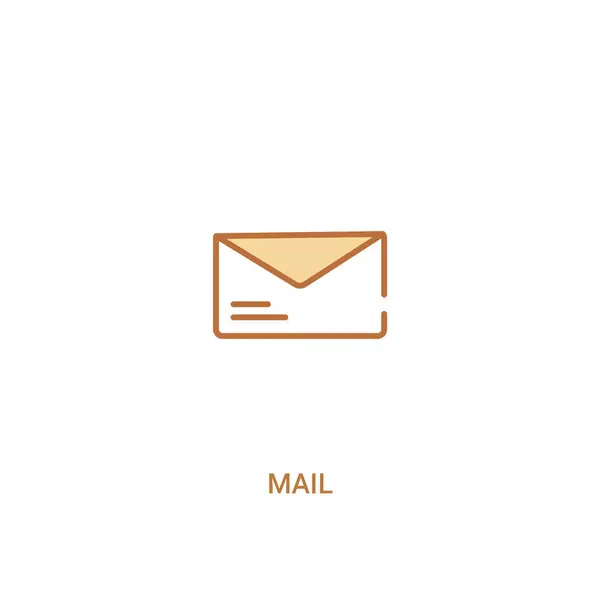 Mail-Konzept 2 farbiges Symbol. einfache Linienelemente-Illustration. o — Stockvektor