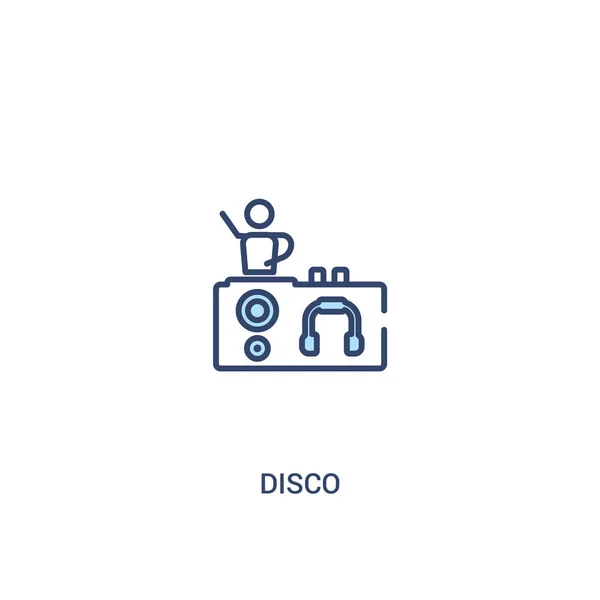 Disco concept 2 gekleurd icoon. eenvoudige illustratie van het lijn element. — Stockvector