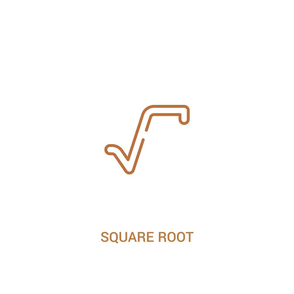 Vierkant wortel concept 2 gekleurd icoon. eenvoudig lijn element Illustra — Stockvector