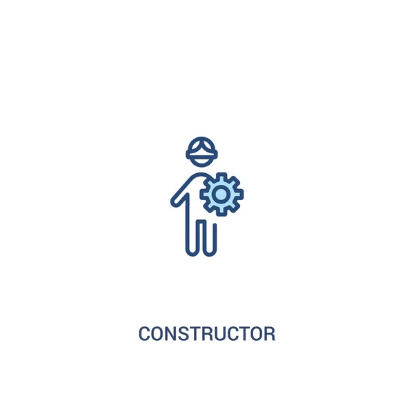 Konstruktorn Concept 2 färgad ikon. enkelt linjeelement illustra — Stock vektor