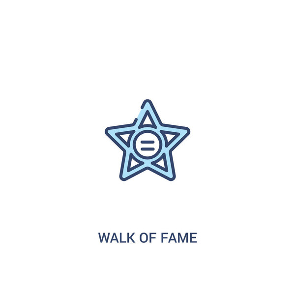 walk of fame concept 2 colored icon. simple line element illustr