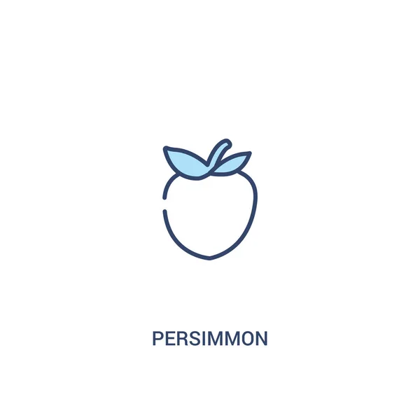 Persimmon concept 2 farbiges Symbol. einfaches Linienelement illustriert — Stockvektor