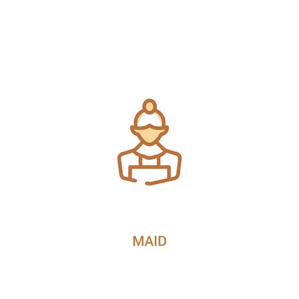 maid concept 2 colored icon. simple line element illustration. o