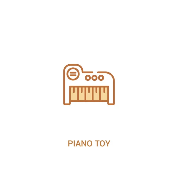 Piano Toy Concept 2 färgad ikon. enkelt linjeelement ILLUSTRATI — Stock vektor
