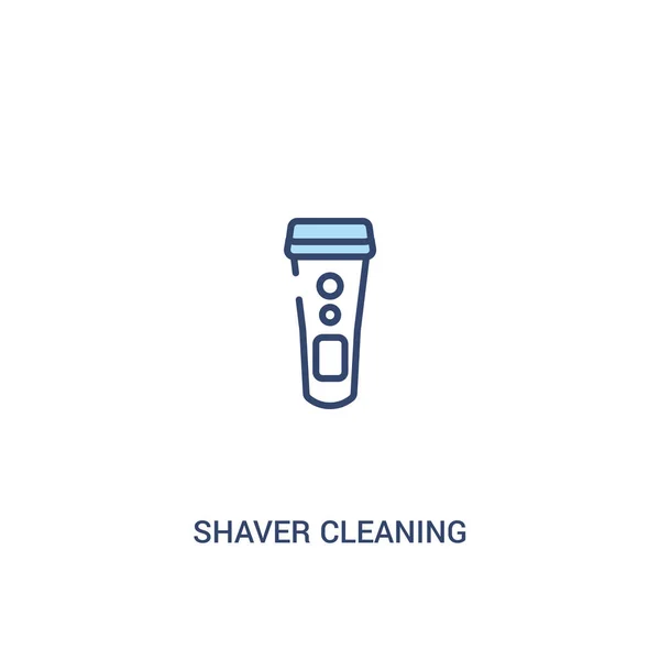 Shaver cleaning concept 2 colored icon. simple line element illu — Stock Vector