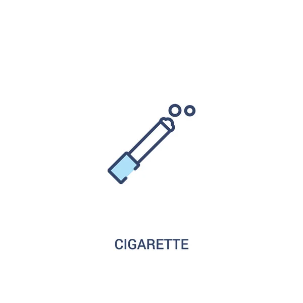 香烟概念 2 彩色图标。简单线元素插图 — 图库矢量图片