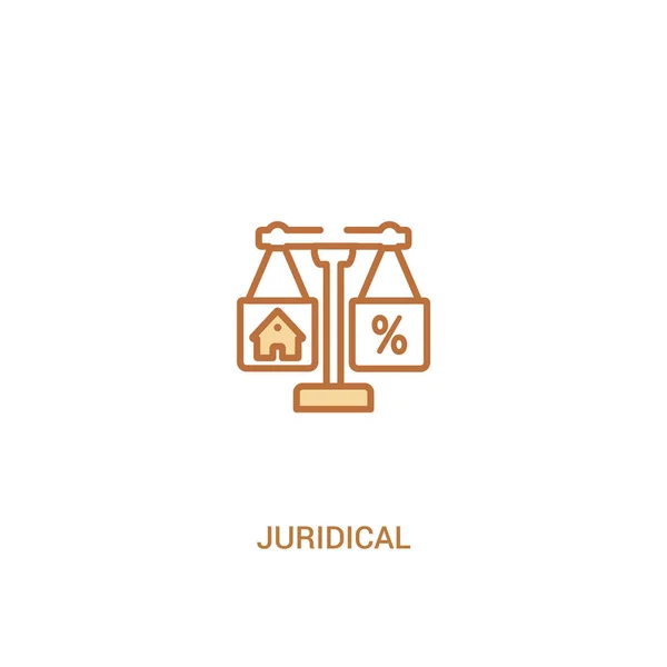 Concept juridique 2 icône de couleur. simple élément de ligne illustrati — Image vectorielle