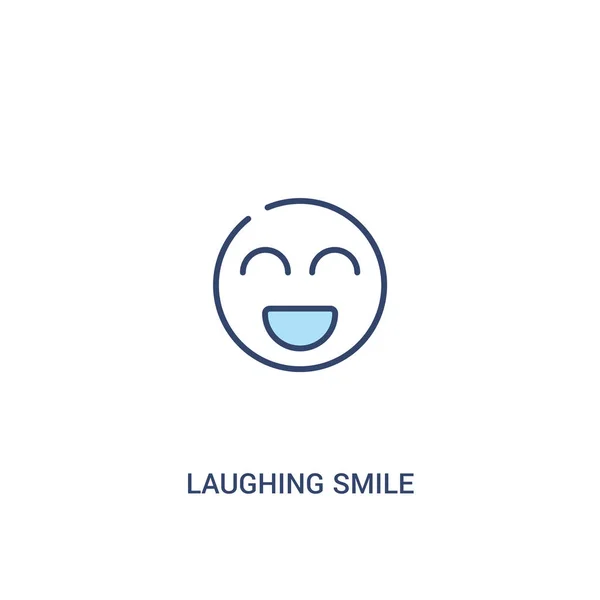 Rindo conceito sorriso 2 ícone colorido. elemento de linha simples illus — Vetor de Stock