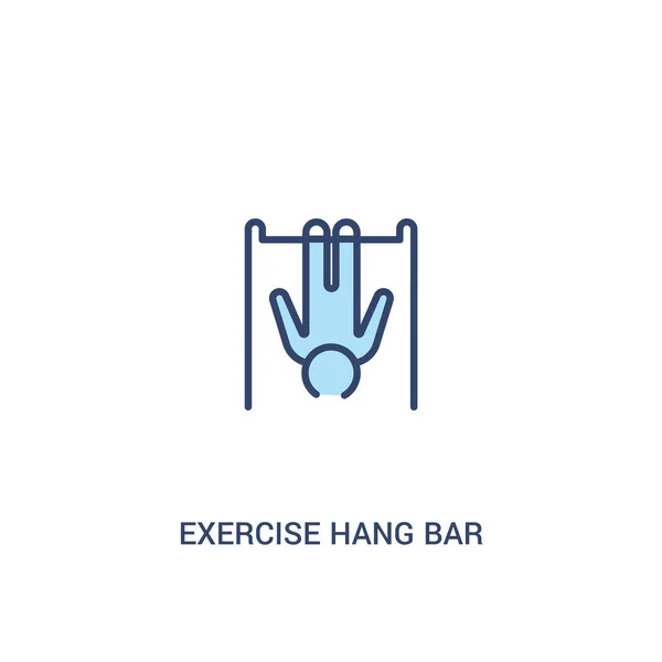 Exercise hang bar concept 2 colored icon. simple line element il — Stock Illustration Exercise hang bar concept 2 colored icon. simple line element il Stock Vector