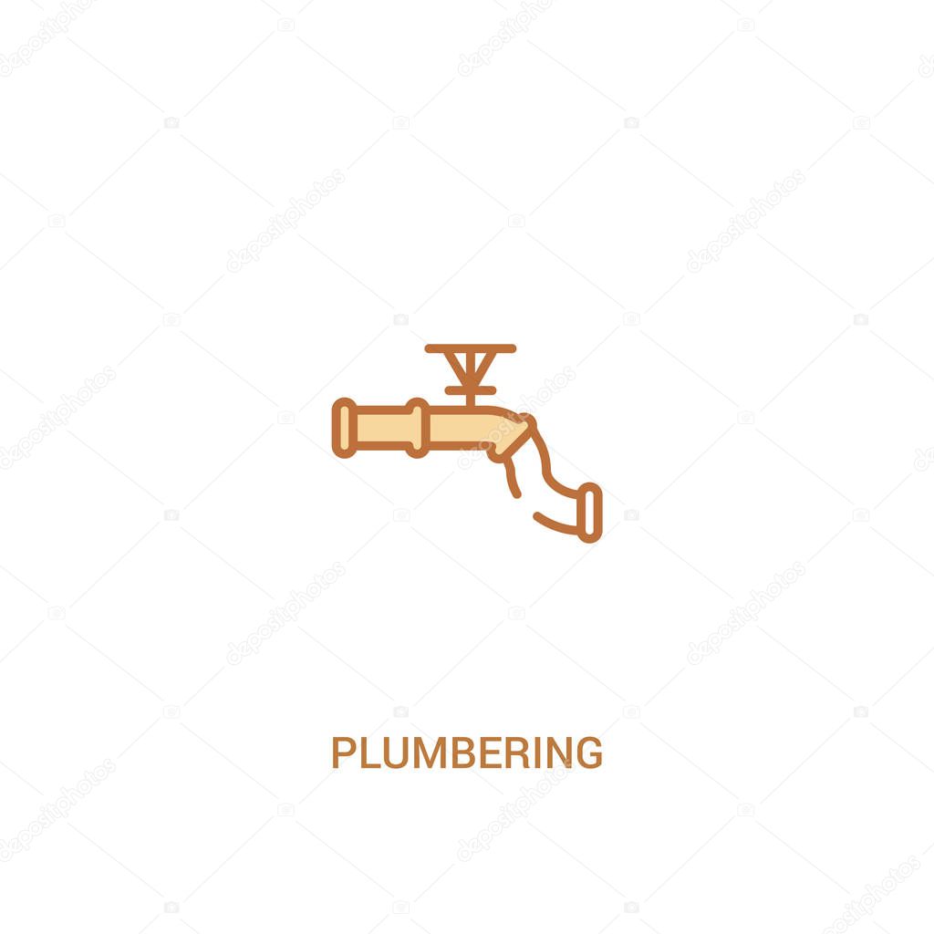 plumbering concept 2 colored icon. simple line element illustrat