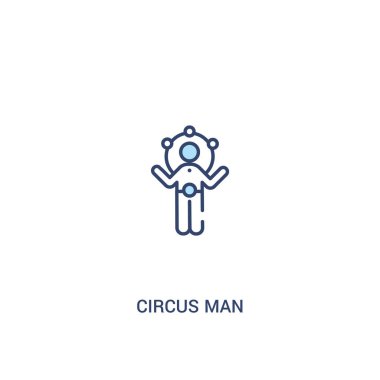sirk adam kavramı 2 renkli simgesi. basit satır öğesi illustrat