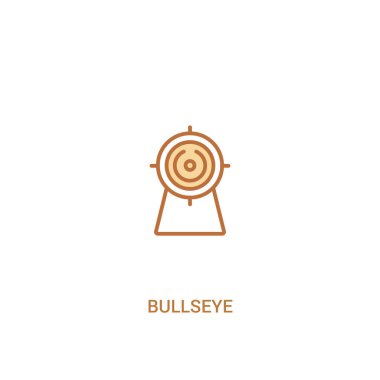 bullseye kavramı 2 renkli simgesi. basit çizgi elemanı illustratio