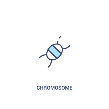 kromozom kavramı 2 renkli simgesi. basit satır öğesi illustrat