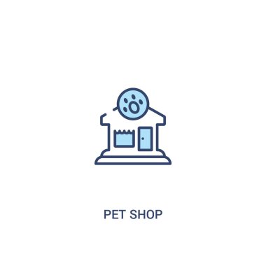 pet shop kavramı 2 renkli simgesi. basit çizgi elemanı illustratio