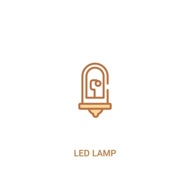 led lamba kavramı 2 renkli simgesi. basit çizgi elemanı illustratio