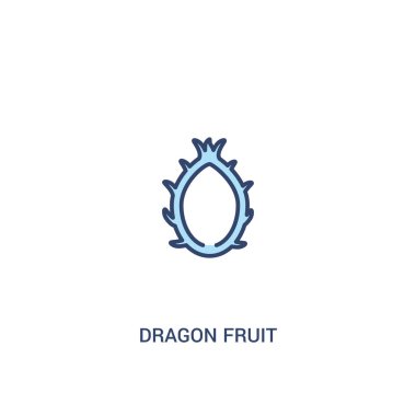 ejderha meyve kavramı 2 renkli simgesi. basit çizgi elemanı illustr