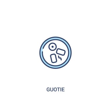 guotie kavramı 2 renkli simge. basit çizgi elemanı illüstrasyon.