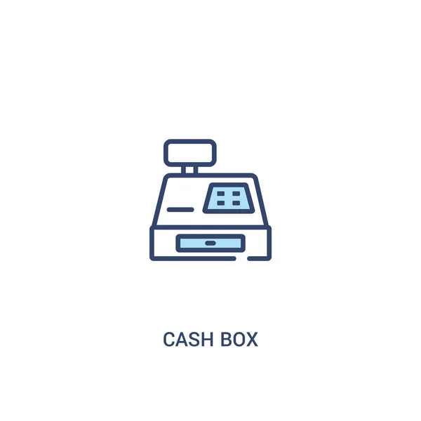 Cash Box concept 2 gekleurd icoon. eenvoudig lijn element Illustratio — Stockvector