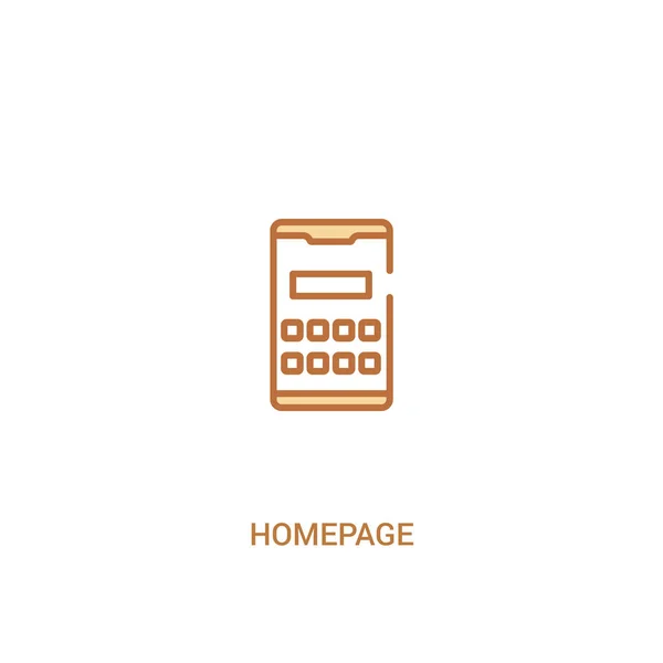Homepage conceito 2 ícone colorido. linha simples elemento ilustratio — Vetor de Stock