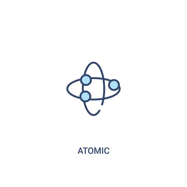 Atomic concept 2 gekleurd icoon. eenvoudige illustratie van het lijn element. — Stockvector