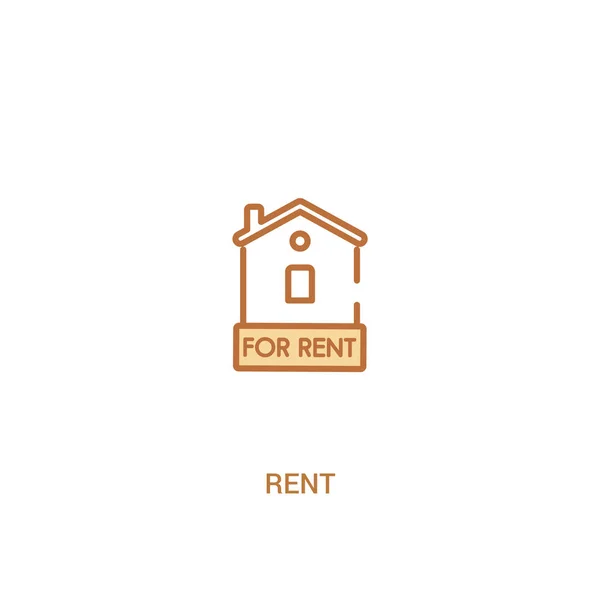 Rent Concept 2 farbiges Symbol. einfache Linienelemente-Illustration. o — Stockvektor