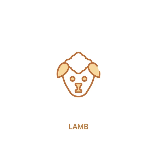 Lam concept 2 gekleurd icoon. eenvoudige illustratie van het lijn element. O — Stockvector