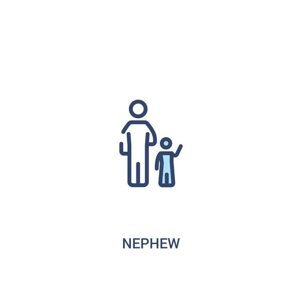 Neef concept 2 gekleurd icoon. eenvoudige illustratie van het lijn element. — Stockvector