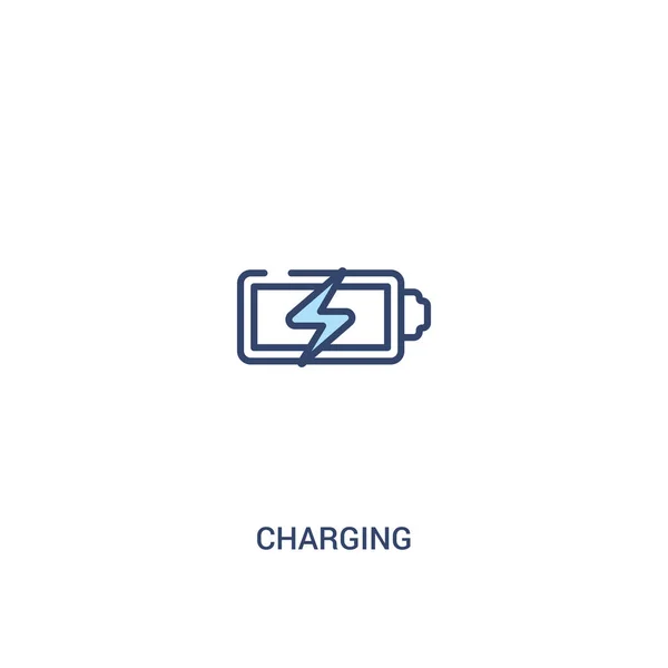 Charging concept 2 colored icon. simple line element illustratio — Stock Vector