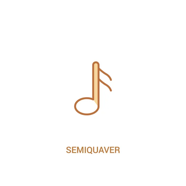 Semiquaver concepto 2 icono de color. elemento de línea simple illustrat — Vector de stock