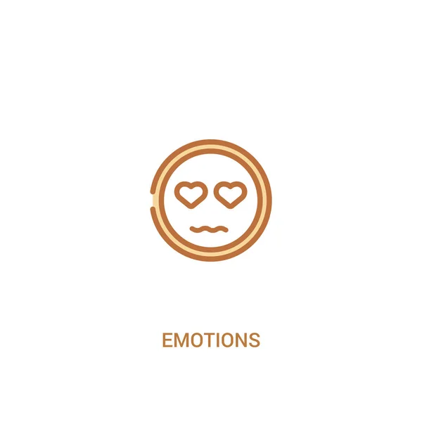 emotions concept 2 colored icon. simple line element illustratio