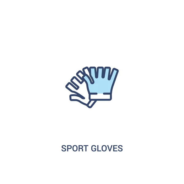 Gants de sport concept 2 icône de couleur. élément de ligne simple illustr — Image vectorielle