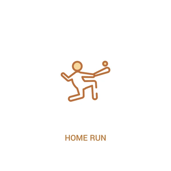 Home run conceito 2 ícone colorido. linha simples elemento ilustratio — Vetor de Stock