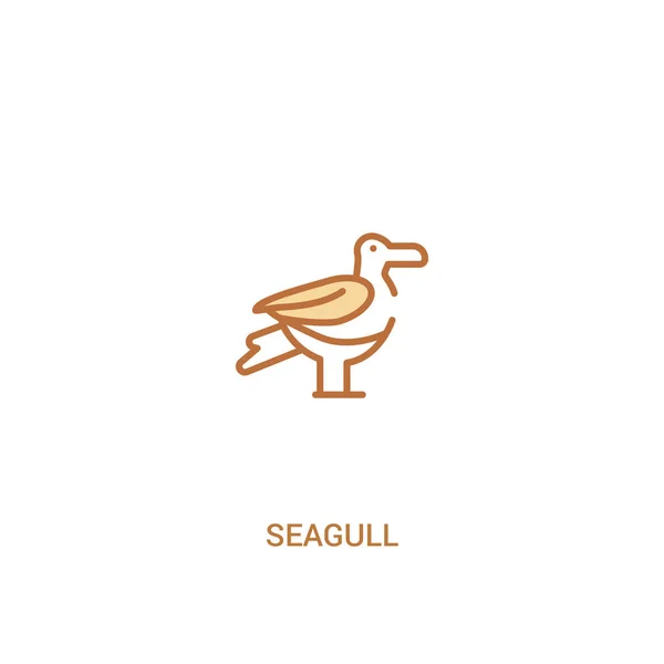 Seagull concept 2 colored icon. simple line element illustration — Stock Vector