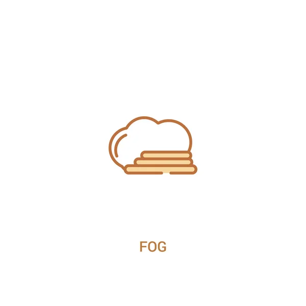 Brouillard concept 2 icône de couleur. illustration simple d'élément de ligne. ou — Image vectorielle
