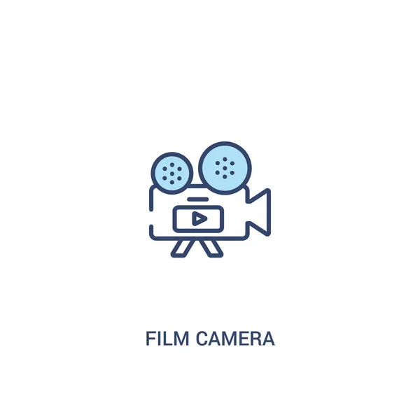 Film camera concept 2 gekleurd icoon. eenvoudig lijn element Illustra — Stockvector
