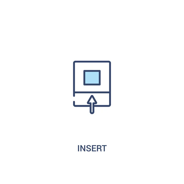 Voeg concept 2 gekleurd pictogram in. eenvoudige illustratie van het lijn element. — Stockvector